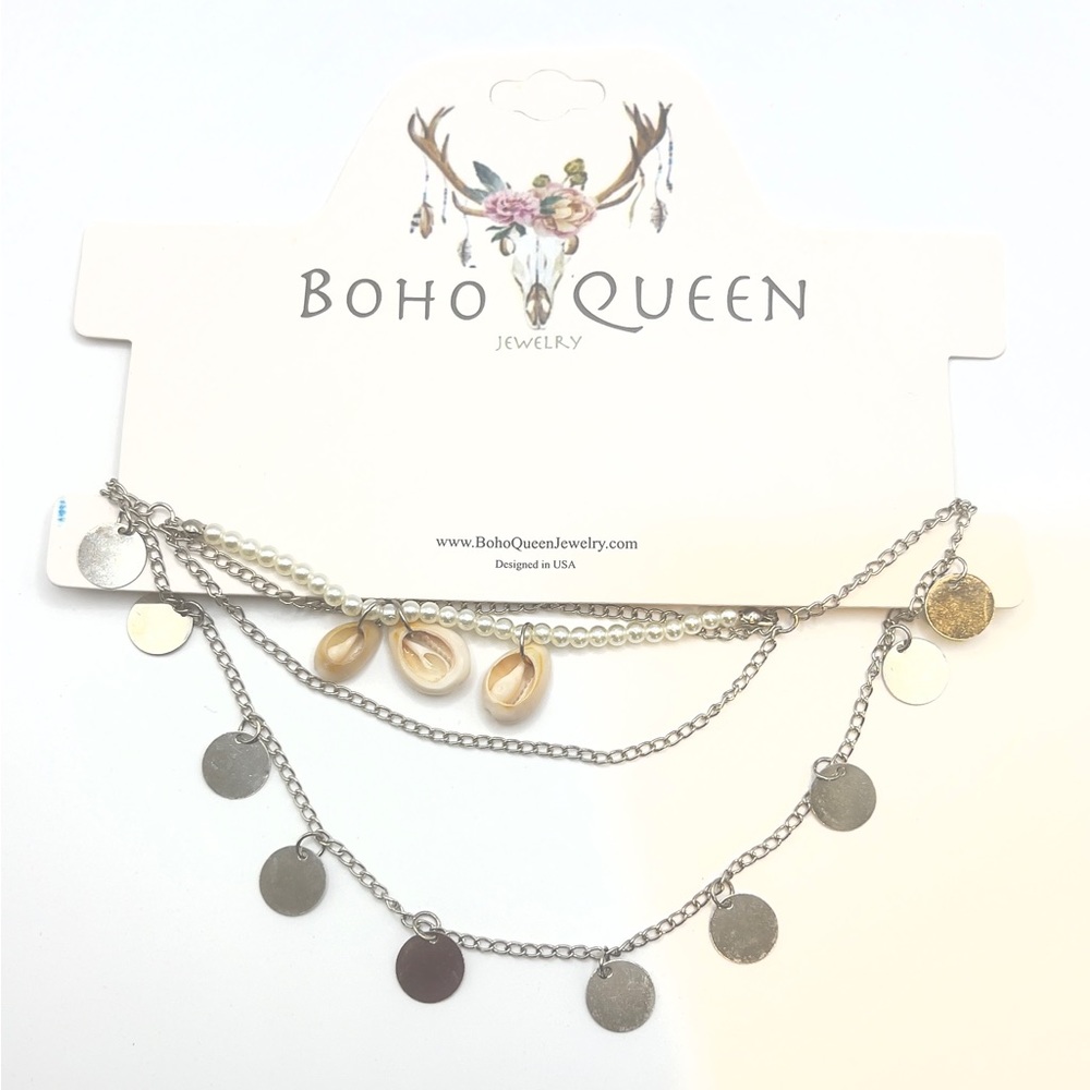 Boho Queen Layered Shell & Pearl Necklace